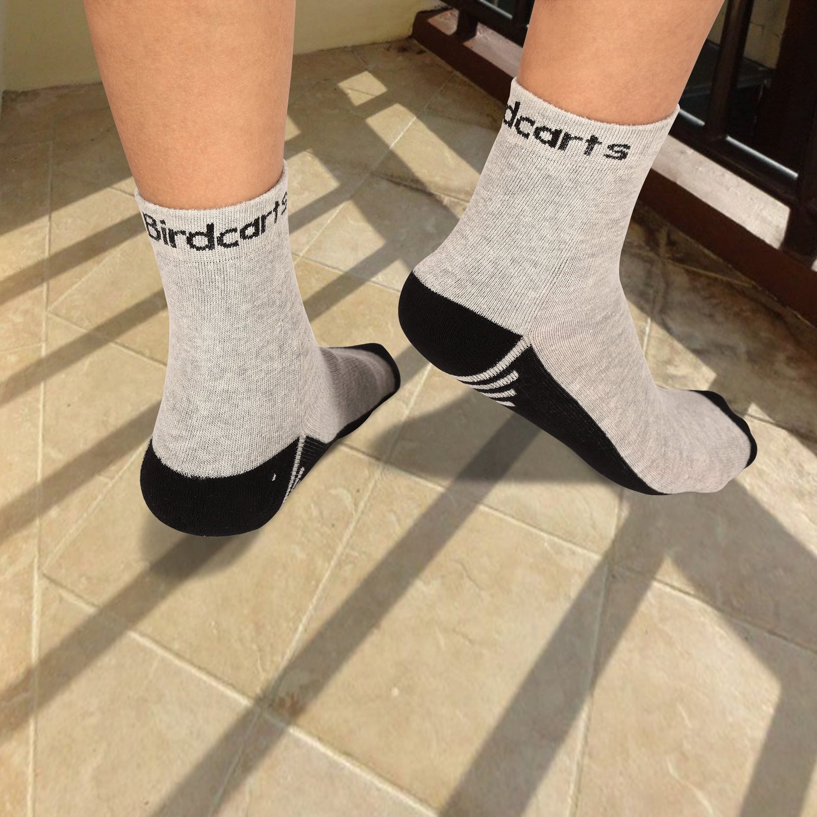 Ankle Socks Coloured Black & Grey-min