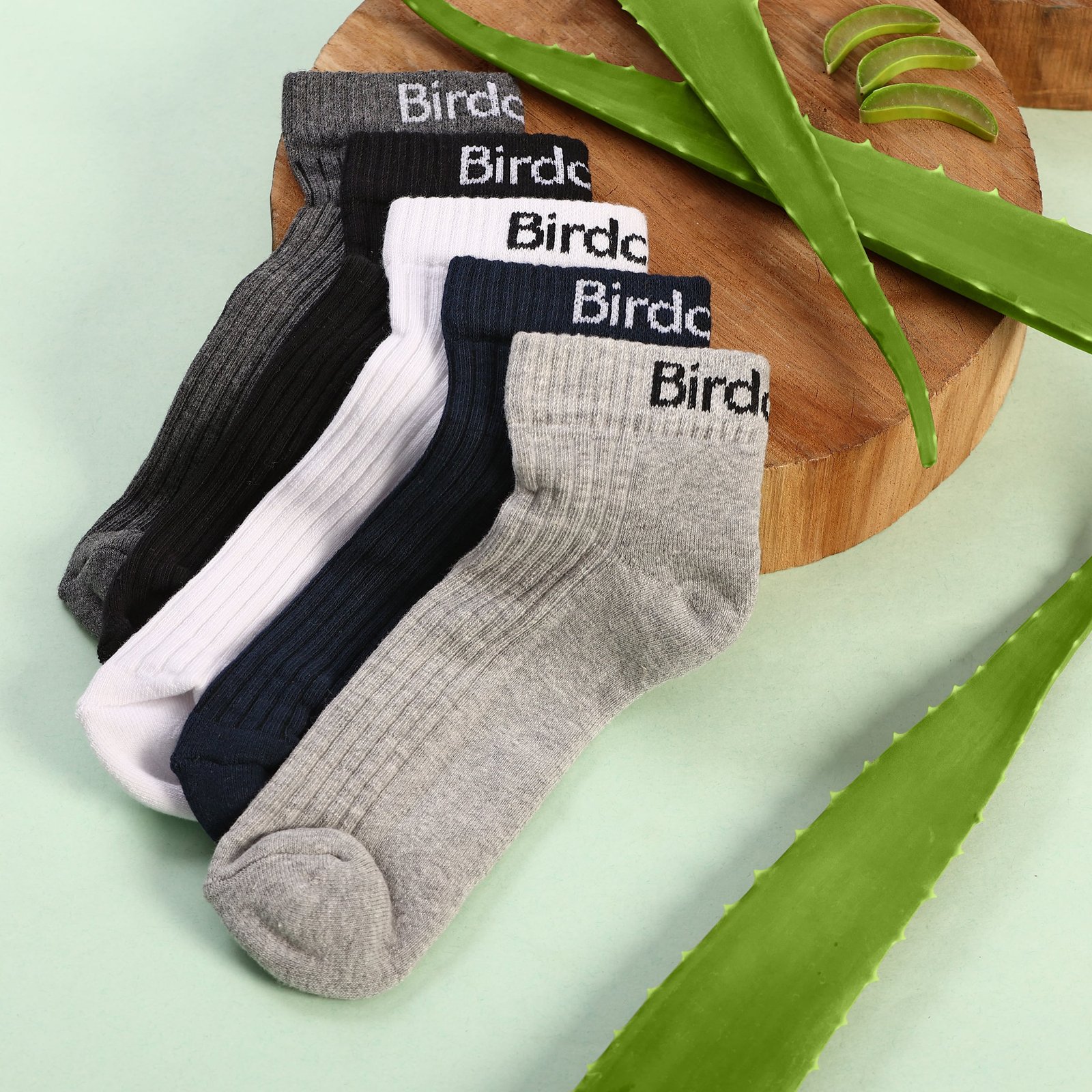 Ankle Socks Ribbed-Aloevera Infusion-min