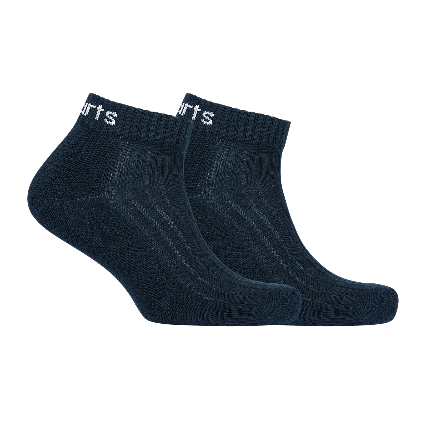 Ankle Socks Ribbed Navy Blue-min