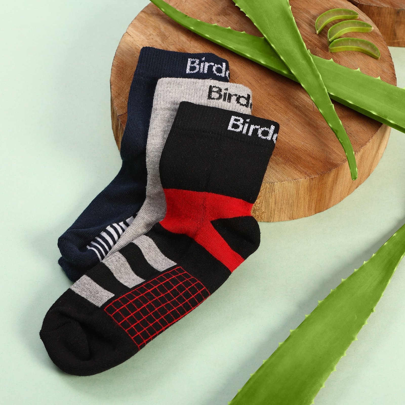 Ankle socks coloured- aloevera Infusion-min