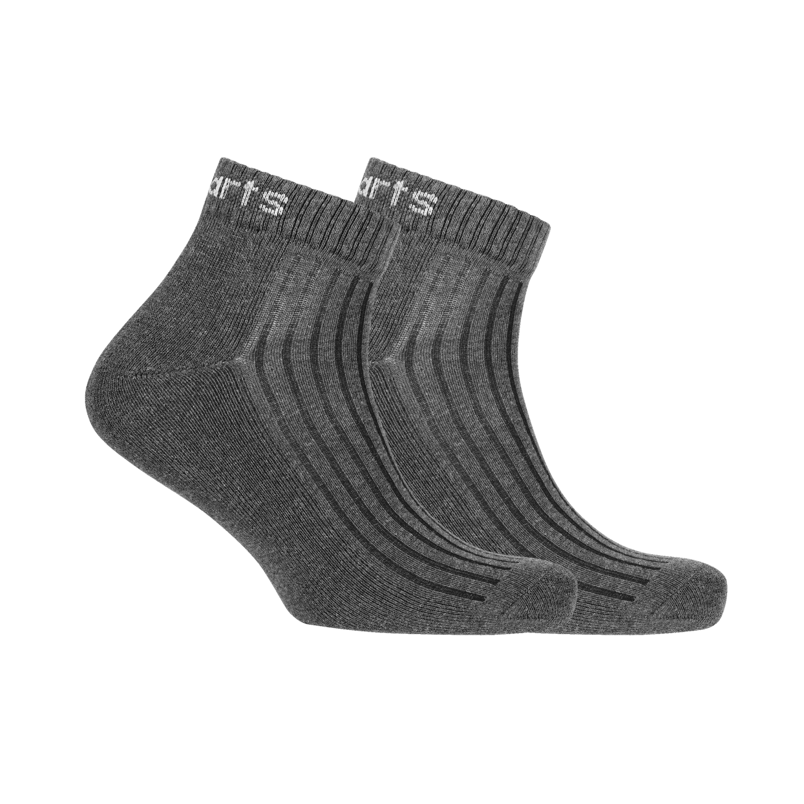 Ankle socks ribbed dark grey-min